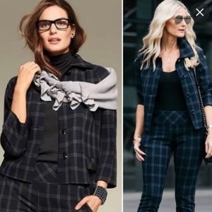 Cabi Connery Jacket Navy Plaid